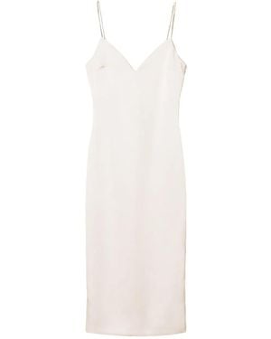 Twinset Spaghetti-Strap Duchesse Midi Dress - White