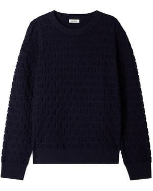 Sandro Pullover Mit Jacquard-Strick - Blau