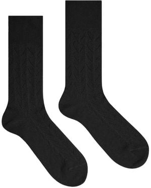 Dries Van Noten Patterned Socks - Black