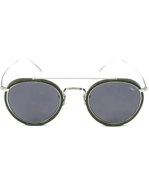 Eyevan 7285 Zonnebril Met Rond Montuur - Grijs