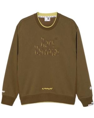 Aape By A Bathing Ape Logo-Embossed Sweatshirt - Green