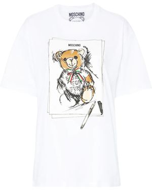 Moschino T-shirt Teddy Bear - Bianco