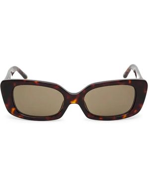 Magda Butrym Rectangle-Frame Sunglasses - Brown