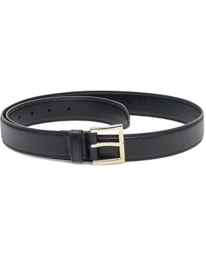 Orciani Leather Buckle Belt - White