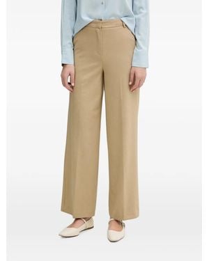 Benetton Pressed-Crease Trousers - Natural