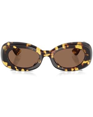 Oliver Peoples 1992C Tortoiseshell-Effect Oval-Frame Sunglasses - Brown
