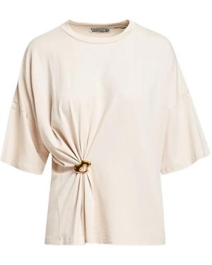 Essentiel Antwerp Gathered Hardware-Detail T-Shirt - Natural