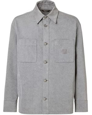 Fendi Embroidery Denim Shirt - Grey