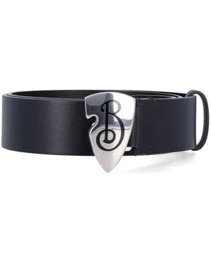【BURBERRY】 SHIELD EKDバックル レザーベルト Burberry Shield EKD レザーベルト | ブラック | FARFETCH JP
