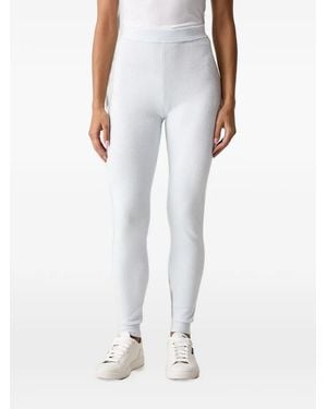 Guess Aria Logo-Embroidered Bouclé Trousers - White