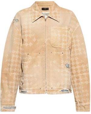 Amiri Distressed Printed Jacket - Natural