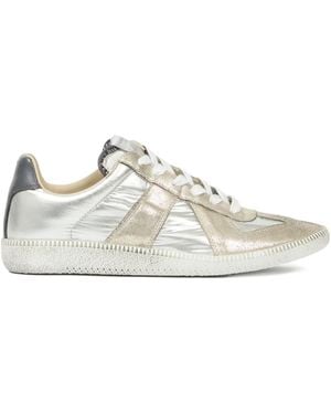 Maison Margiela メタリック レザースニーカー - ホワイト