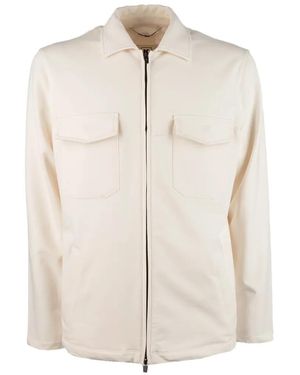 KIRED Pocket-Detail Zip-Up Shirt Jacket - White