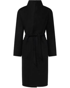 Max Mara Belted Cashmere Coat - Black