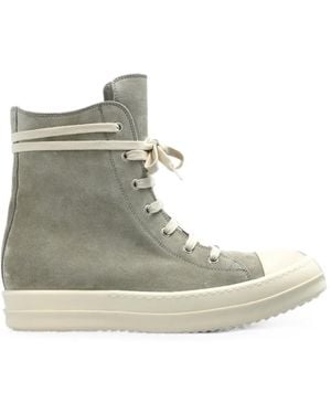 Rick Owens High-Top Suede Trainers - Natural