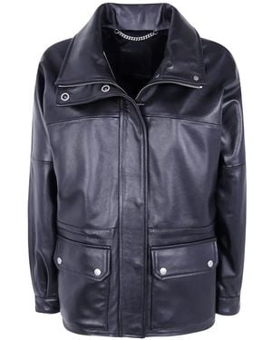 Emmeci Zoe Leather Jacket - Blue