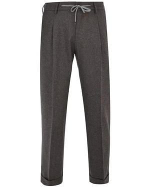 Barba Napoli Roma Drawstring Trousers - Grey