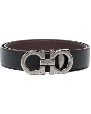 Ferragamo Cintura Con Fibbia Logo - Grigio