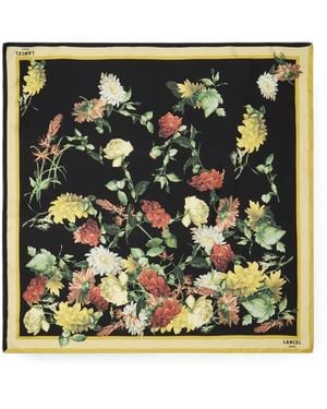 Lancel Floral-Print Scarf - Black