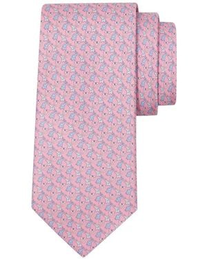 Ferragamo Seidenkrawatte Mit Elefanten-Print - Pink