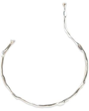 Ann Demeulemeester Futuristic Antique Brass Necklace - White