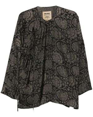 Uma Wang Tanesha Floral Blouse - Grey