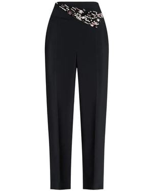Genny Embellished Trousers - Black