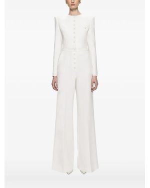 Nissa Buttoned Cropped Jacket - White
