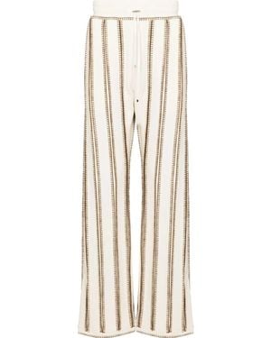 Amiri Flared Striped Track Trousers - Natural