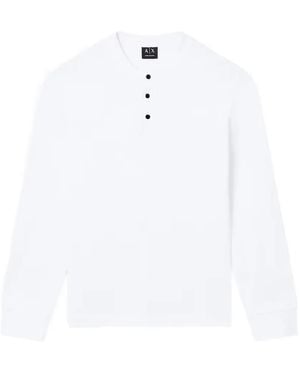 ARMANI EXCHANGE Camiseta Con Cuello Henley - Blanco