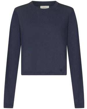 Loulou de Saison Madal Lds Embroidered Long-Sleeve T-Shirt - Blue