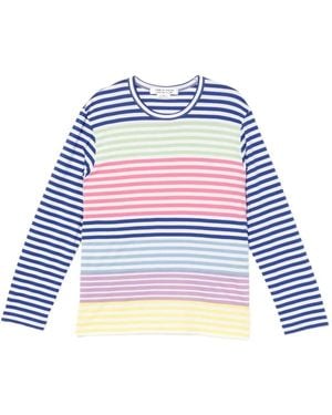 Comme des Garçons Striped Long-Sleeve Top - Blue