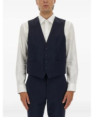 HUGO Buttoned Waistcoat - Blue
