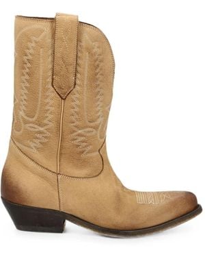 Golden Goose Botas Wish Star Bordadas - Neutro