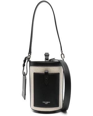 Dolce & Gabbana Canvas Messenger Bag - Black
