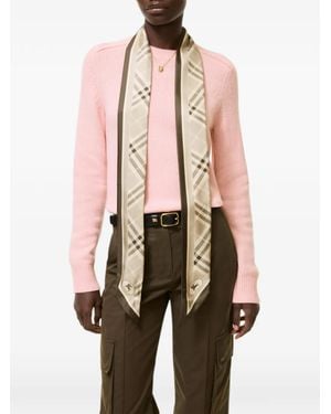 Burberry Fular Fino A Cuadros - Rojo