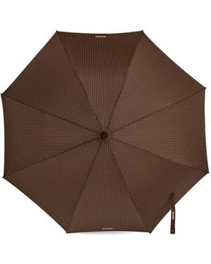 Moschino Gestreifter Regenschirm - Braun