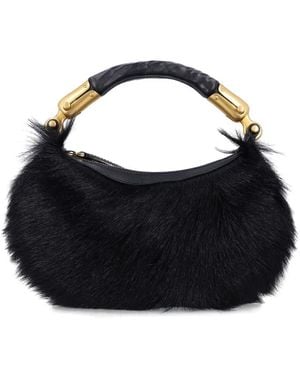 Balmain Fur Tote Bag - Blue