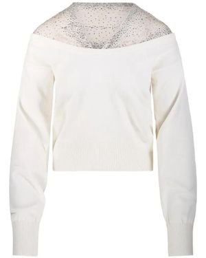 GIUSEPPE DI MORABITO Verzierter Pullover - Weiß