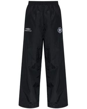 Balenciaga 3B Logo-Patch Track Trousers - Black