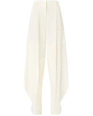 Genny Plissierte Hose - Weiß