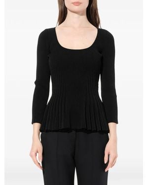 McQueen Peplum Blouse - Black