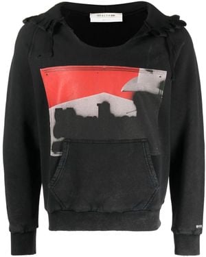 1017 ALYX 9SM Hoodie Im Distressed-Look - Schwarz