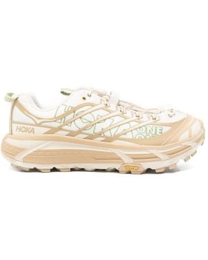 Hoka One One Mafate Three2 Logo-Detail Trainers - Natural