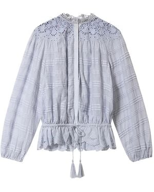 Isabel Marant Polly Embroidery Blouse - Blue