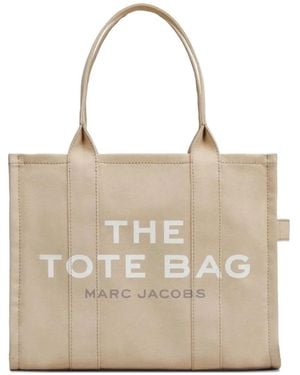 Marc Jacobs The Canvas Medium Tote Logo-Plaque Bag - Natural