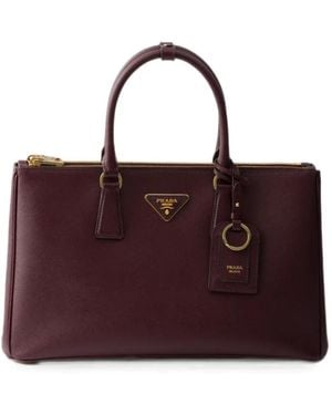 Prada Galleria Large Saffiano Leather Bag - Purple