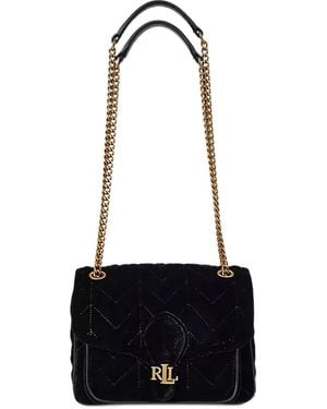 Ralph Lauren Quilted Chain-Strap Shoulder Bag - White