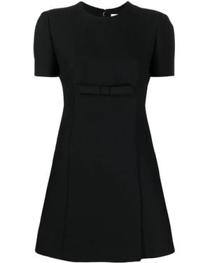 Valentino Garavani Bow-Detail A-Line Mini Dress - Black