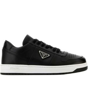 Prada Downtown Triangle-Logo Trainers - Black